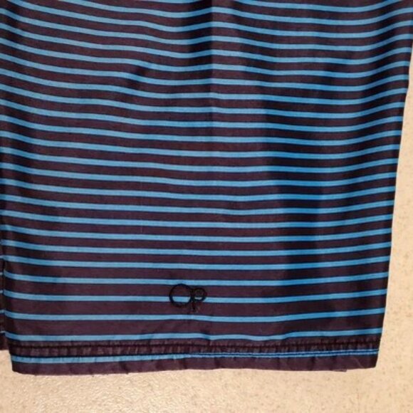 OP Basketball Shorts/Beach Shorts Men's Size Med 30/31 Blue & Black Stripped VGC - Picture 3 of 5
